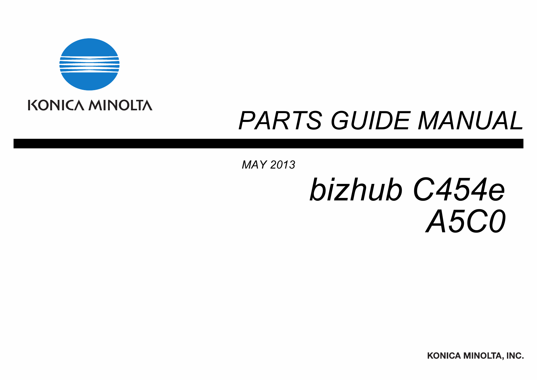 Konica-Minolta bizhub C454e Parts Manual-1